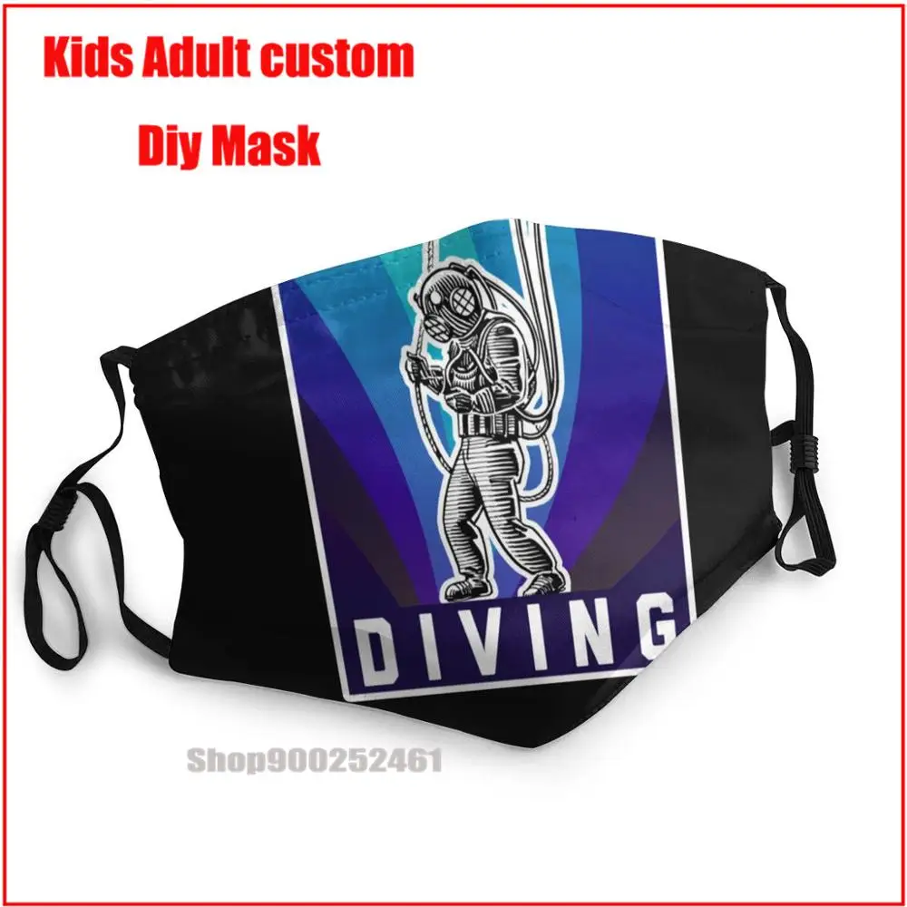 

Маска для подводного плавания с аквалангом в стиле ретро