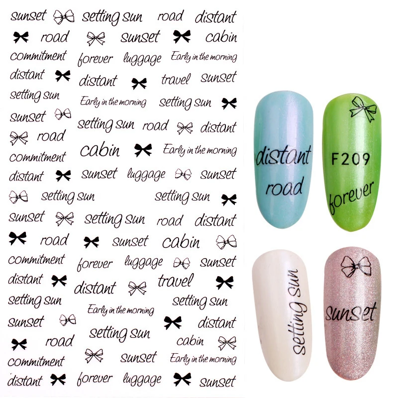 3D цветные наклейки на ногти самоклеющиеся клейкий трансферный Наклейки