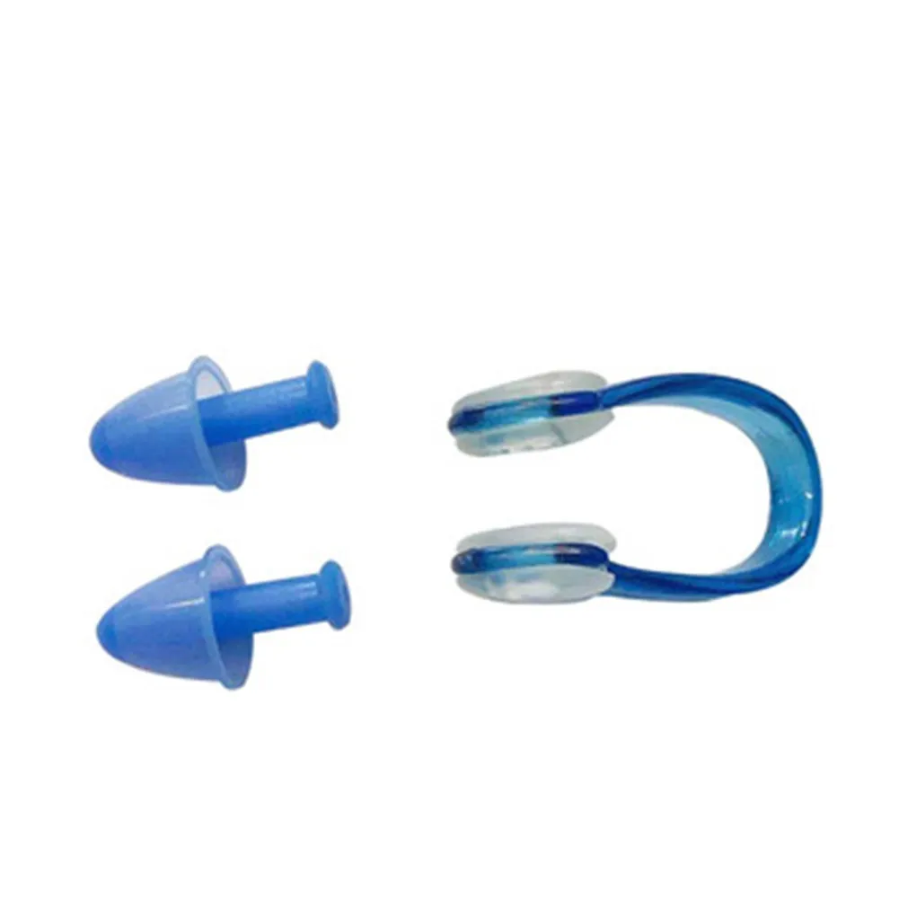 

Swimming Soft Silicone Nose Clip Ear Plugs Kits Swimmer Diving Training Anti-choking Ear Buds Set For Surfing Water Activities