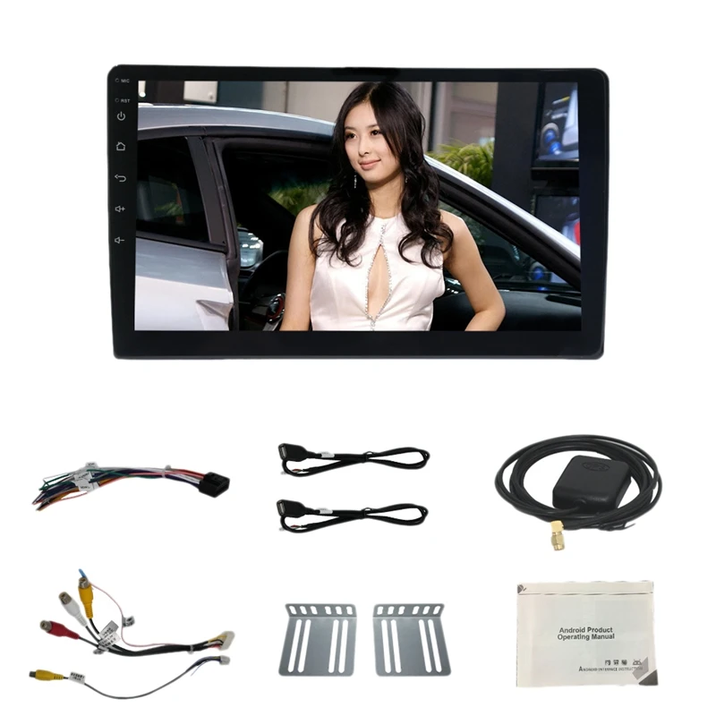 9-Inch Android 8.1 Universal Car Radio 2Din Dvd Player Gps Navigation Wifi Bluetooth Mp5 Rear with Back Shot | Автомобили и