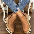 Женские ботинки на платформе с молнией сбоку, однотонные повседневные ботинки на танкетке, сезон осень 2021