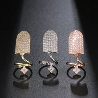 ekopdee vintage nail zircon rings for women men punk gold cz finger ring statement jewelry new design