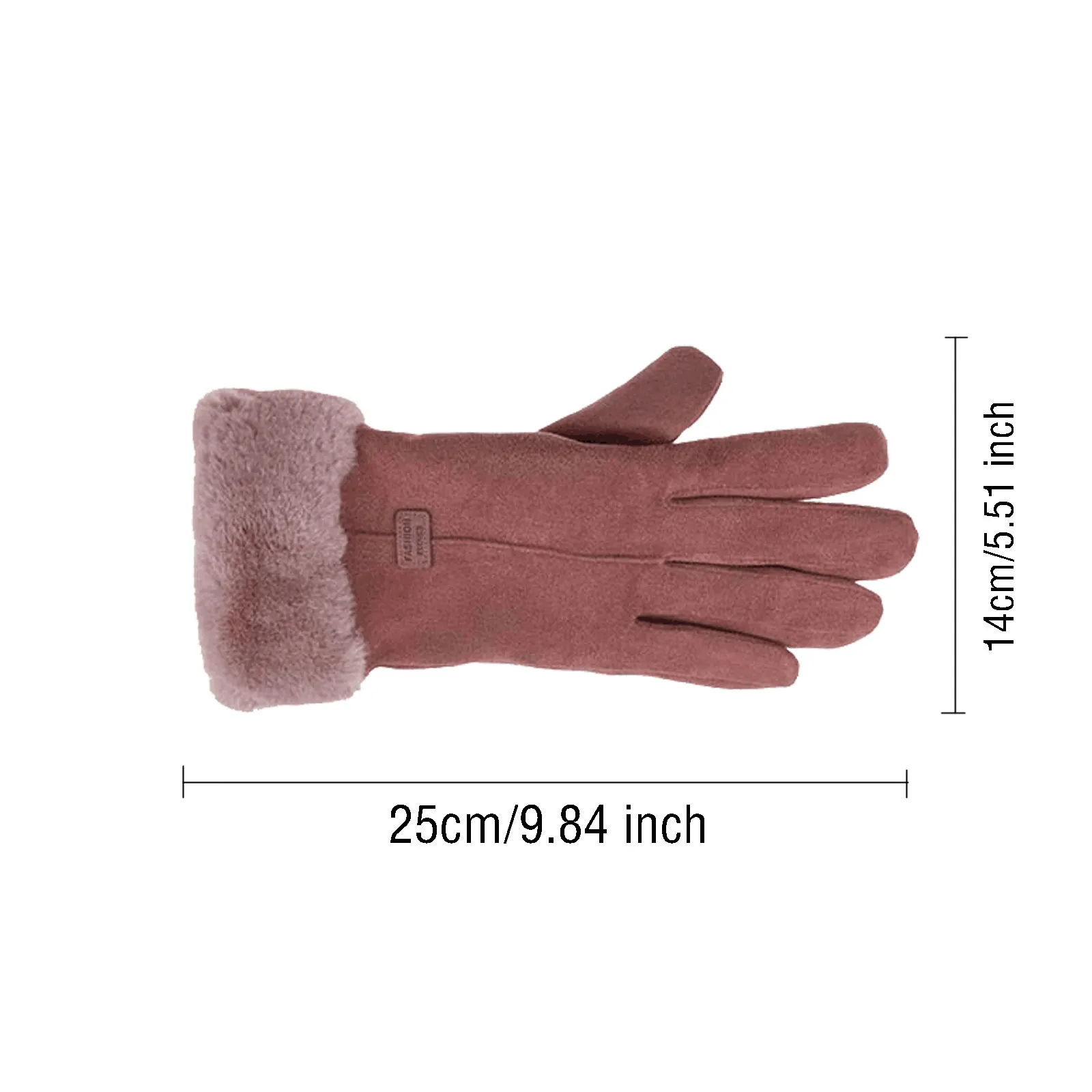 

Women Winter Gloves Ladies Girls cashmere Outdoor Heat Full fleece warm Finger Lined solid color Driving Glove