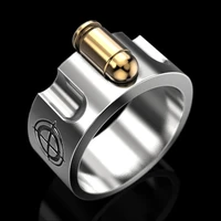 creative design men rings army fan bullet revolver roulette rings alloy jewelry boyfriend anniversary gift rings accessories
