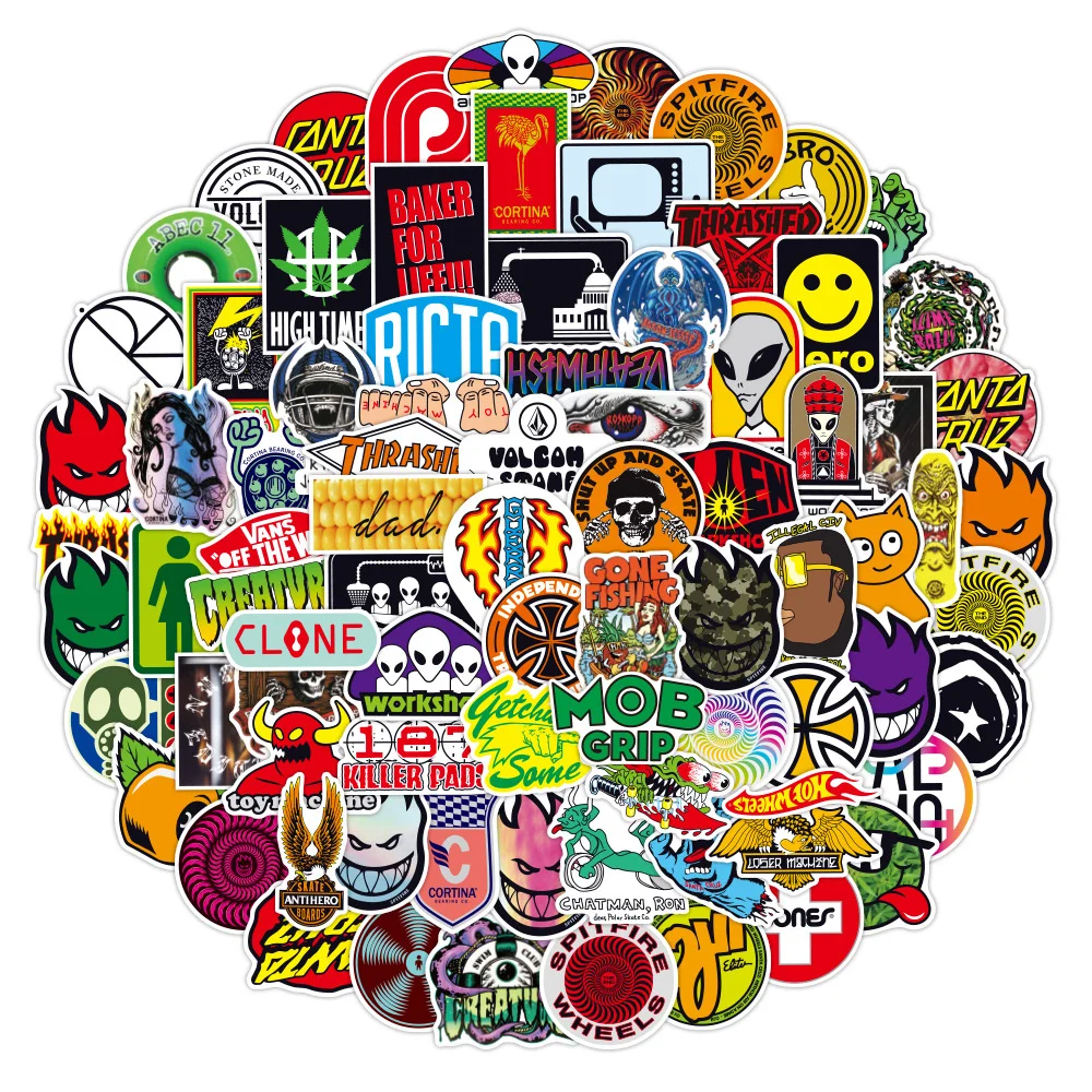 

Стикеры для скейтборда, мотоцикла, чемодана, гитары, 10/30/50 шт.