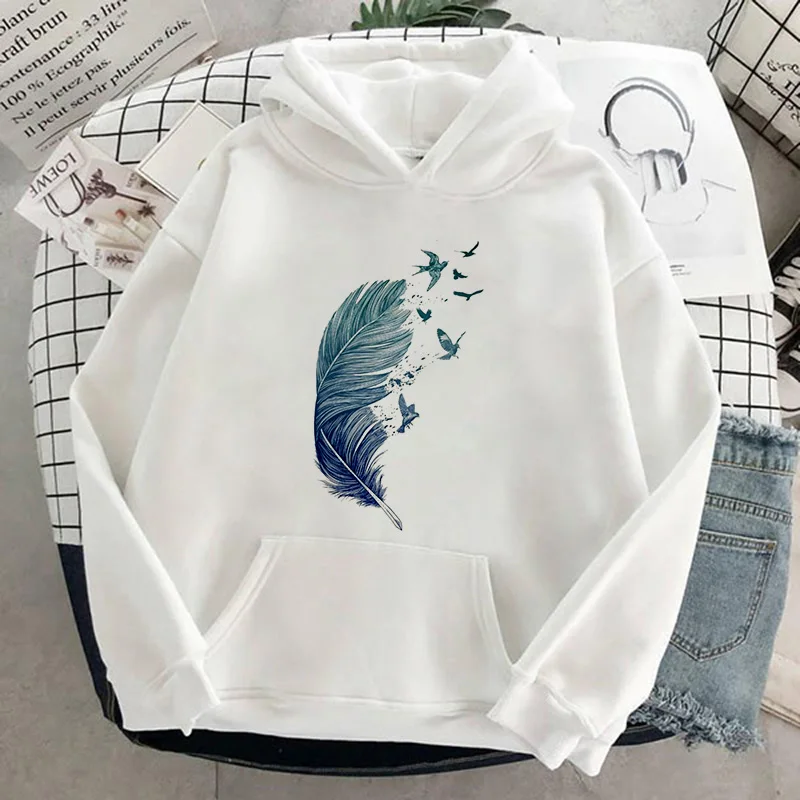 Осенние женские толстовки Harajuku Хип-хоп свободная толстовка с капюшоном