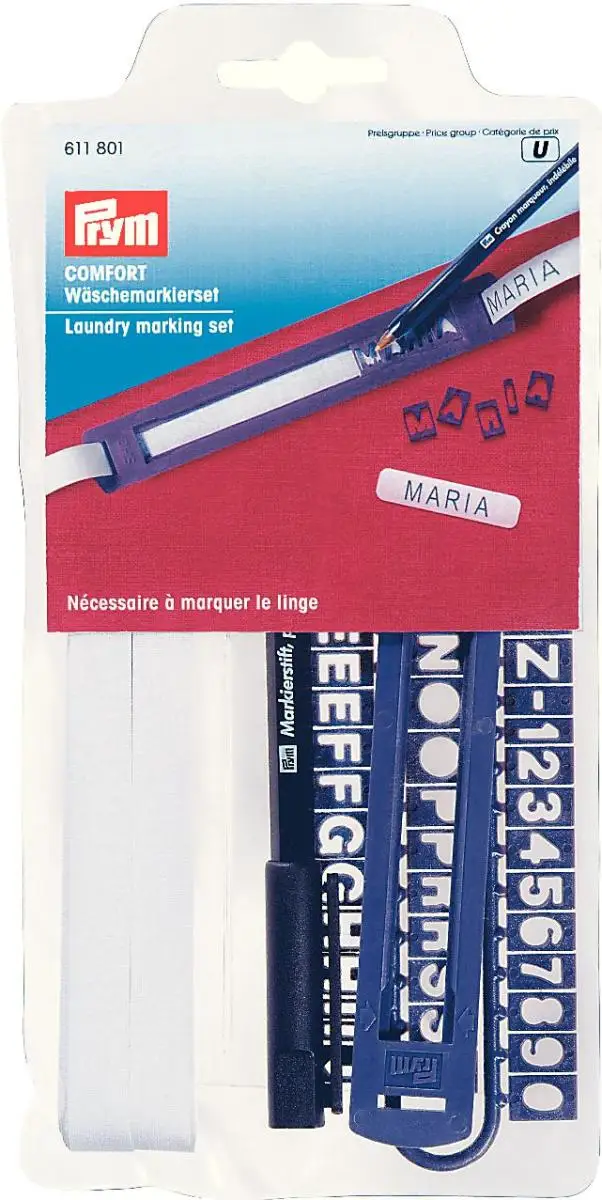 

611801Laundry Marking Set 6 mtr. Iron-on tape