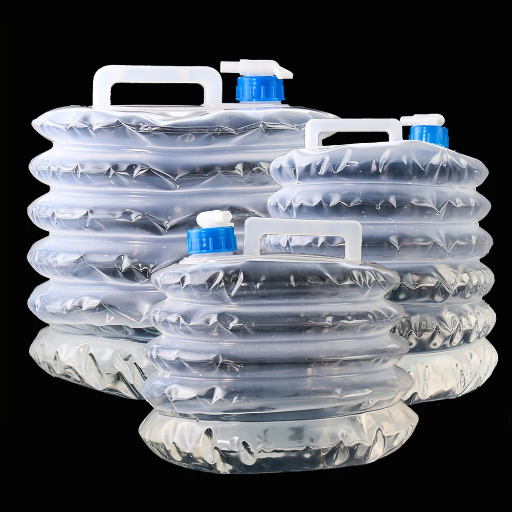

5L/10L/15L Foldable Bucket Outdoor Sports Camping Hiking Collapsible Water Bag Telescopic Storge Water Bucket Container with Tap