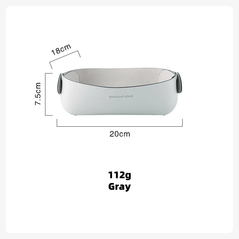 

Nightstand Organizer Dresser Tray PU Leather Box For Watch Jewelry Coin Key Phone Charging Station Ring Wallet Storage Tray