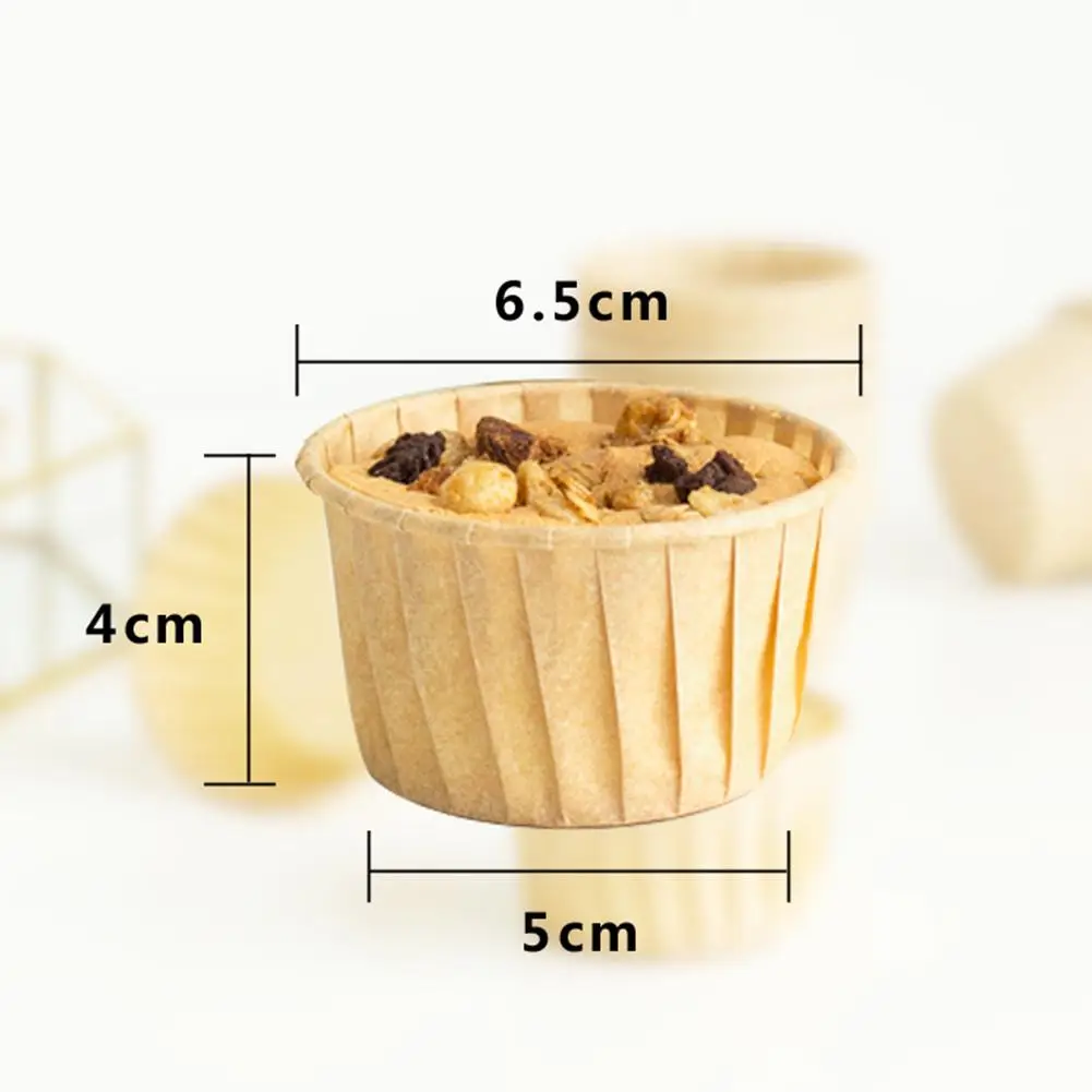 

50Pcs Baking Cupcake Cake Liner Wrappers Paper Cup Tray Muffin Dessert Holder Kitchen Bakeware Accessories Supplies