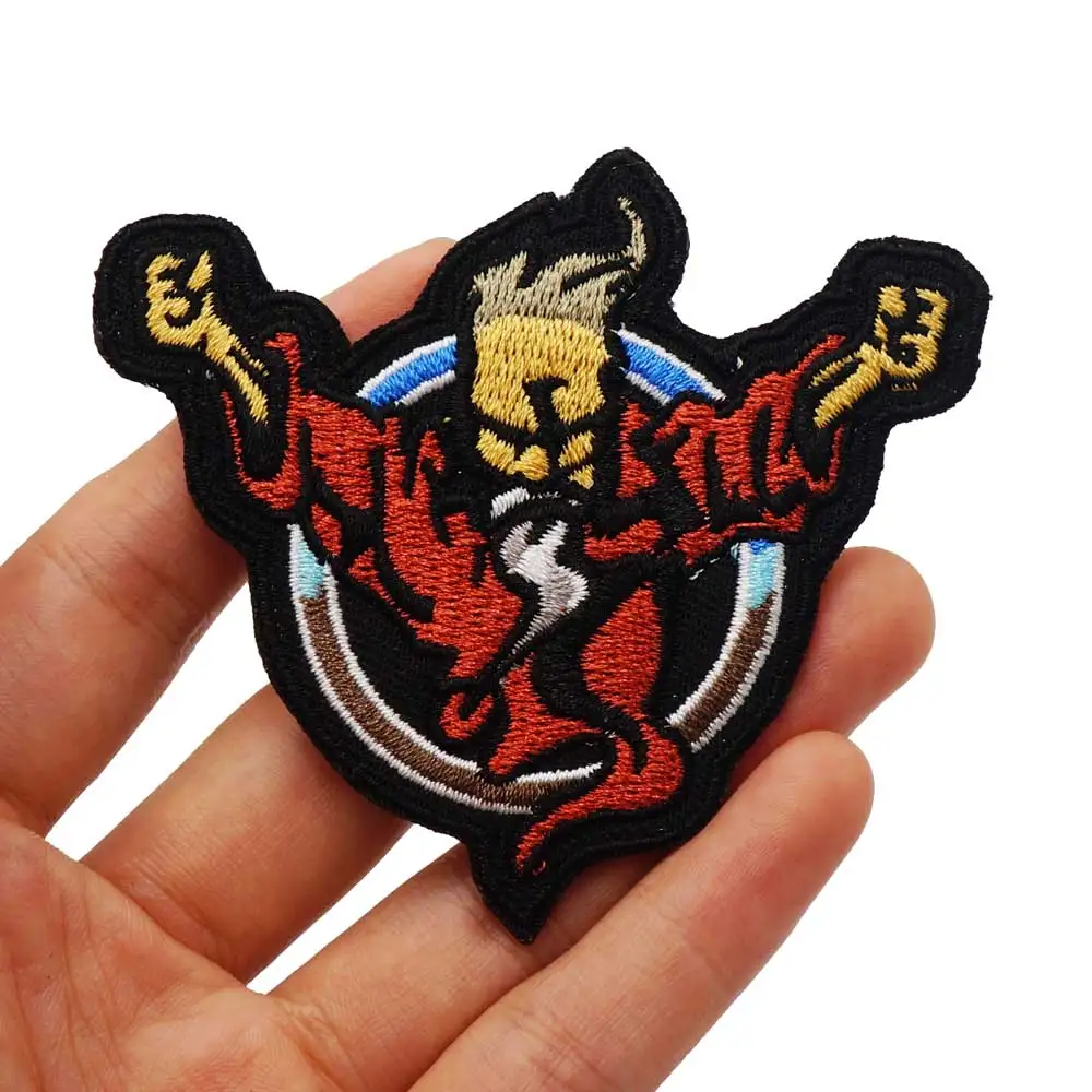 THUNDERDOME утюгом на подложке забавные в стиле панк рок вышитые Байкерская