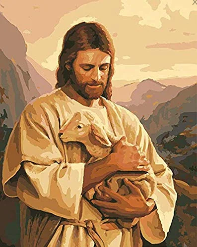 Картина по номерам рисунок Иисуса на холсте Ручная роспись картины портретное