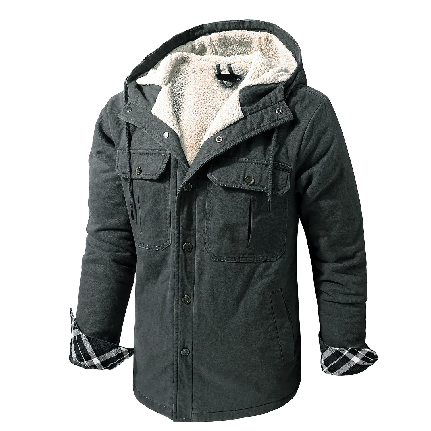 

US Big Size Men Winter Jacket Coat Hooded Warm Men's Bomber Jacket Fleece Warm Coats Casual Streetwear Hip Hop High Quality 146