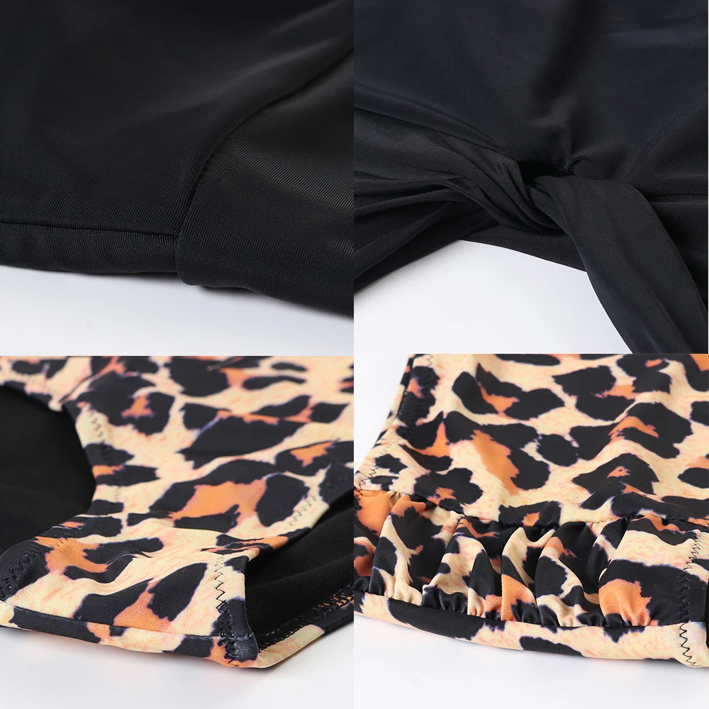 

High Waisted Swimsuit Bikini 2021 Push Up Swimwear Women Sexy Bathing Suit Female Vest Bikini Set Leopard Swim Suit Beachwear