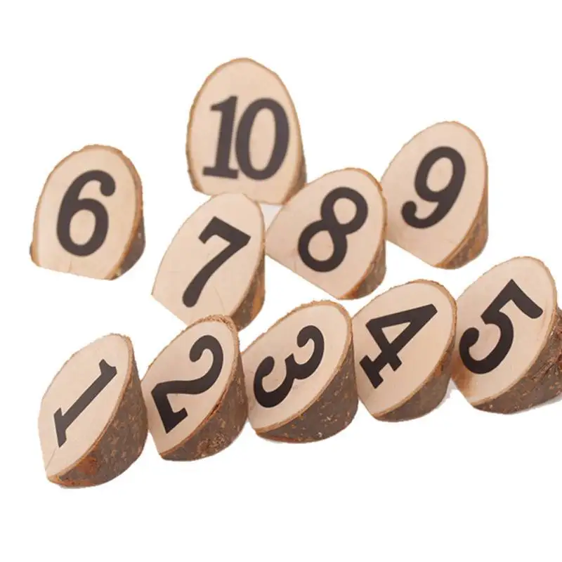 Rustic Wedding Wooden Table Numbers 1-10 Set for Receptions Banquet Catering Cafe Restaurant | Дом и сад