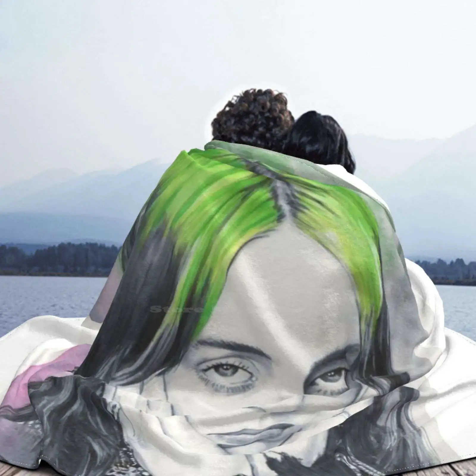 Удобное фланелевое одеяло зеленого цвета с креативным дизайном - купить по