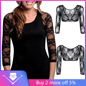 2019 Новое поступление Бесшовные рука формирователь Sleevey чудеса Для женщин кружева v-образным вырезом Перспектива кардиган рубашка размера плюс #25