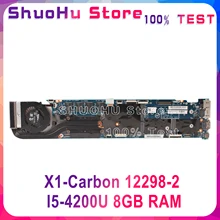 KEFU X1-Carbon Motherboard For Lenovo thinkpad X1 X1C Laptop Motherboard 12298-2 I5-4200U CPU 8GB RAM original Tested