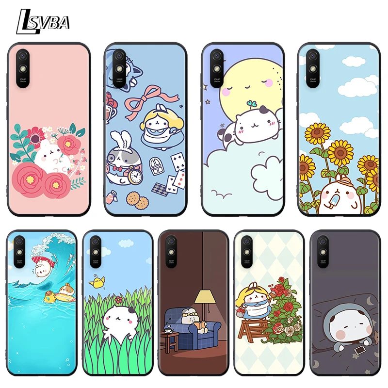 

Cute Cartoons For Xiaomi Redmi 9 9C 9A 9I 9T 10X 8A 8 7A 7 6A 6 5 S2 Y3 Y2 GO K20 Pro Prime Black Phone Case