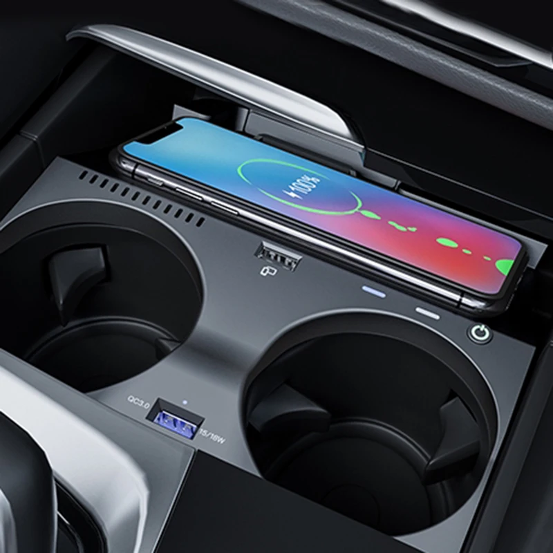 

Автомобильное беспроводное зарядное устройство QI для BMW 5 6 серии G30 G32 G38 6GT 2017-2021 15 Вт, зарядное устройство для телефона, аксессуары для быстро...