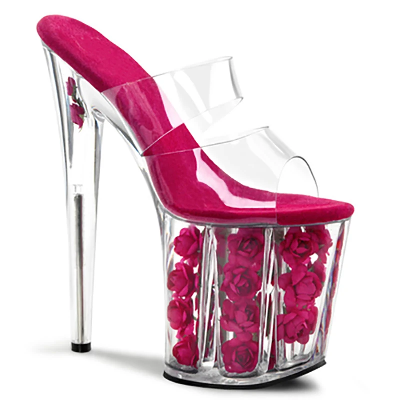 Шлепанцы женские на платформе 20 см высокий каблук сланцы летняя обувь с