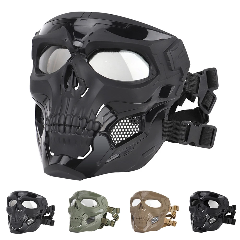 

Tactical Skull Masks Shooting Hunting Paintball Full Face Masks Motorcycle Men Airsoft Cycling Hiking Comfortable Military Mask