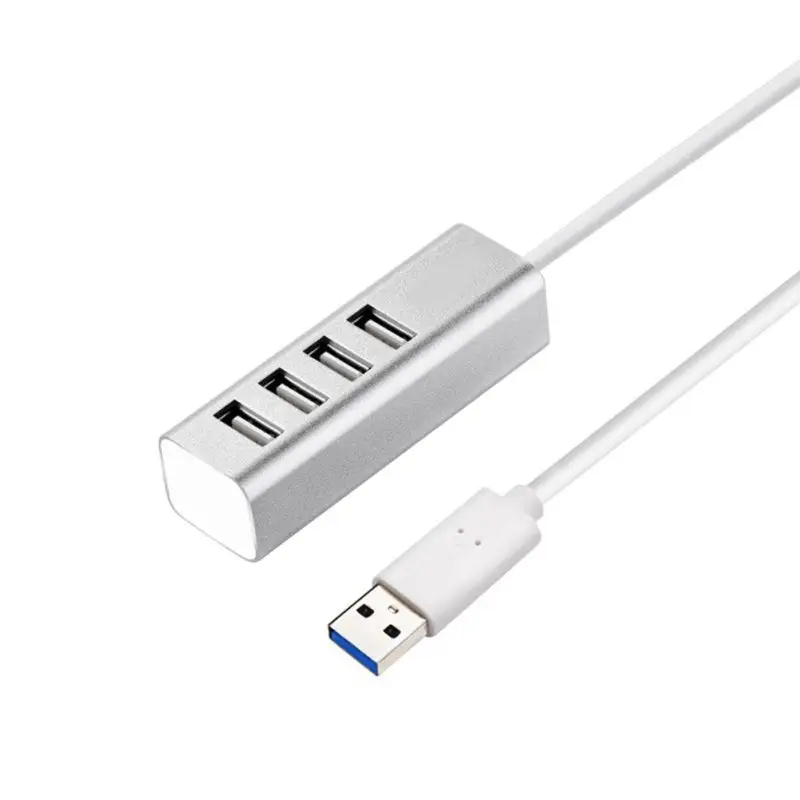 Идеально Портативный 4 портовый концентратор USB 2 0 Plug and Play ультратонкий usb для