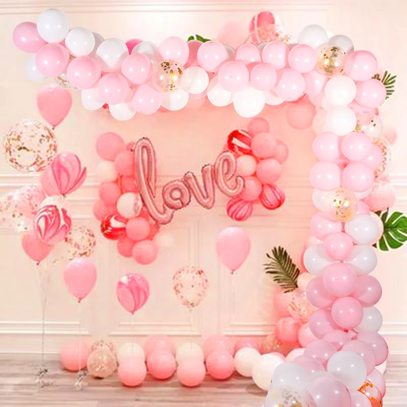 

113pcs Balloon Garland Arch Kit Pink Blue Latex Air Balloons Wedding Decor Baloon Baby Shower 1st Birthday Boy Party Supplies