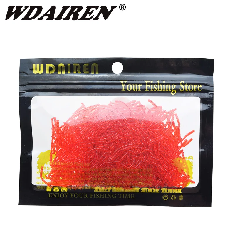200 шт. Мягкая силиконовая рыболовная приманка в виде красных червей|fishing tackle|soft