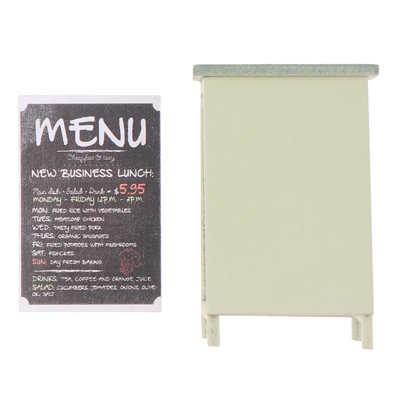 

1pc Vintage Miniature Ins Shop Decorative Notice Board 1:12 Dollhouse Furniture Toys Ornament Accessories