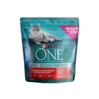 Сухой корм Purina ONE для стерилизованных кошек и котов с лососем и пшеницей, Пакет, 1,5 кг