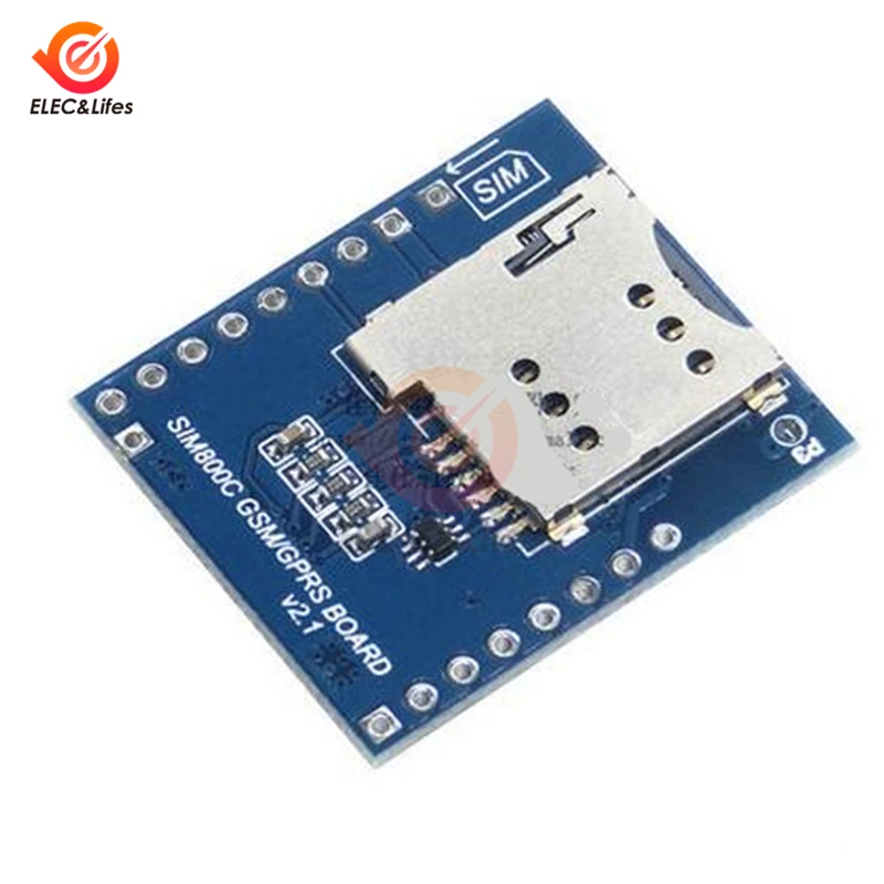 Мини SIM800C GPRS GSM модуль 5 В/3 3 в ttl макетная плата IPEX с Bluetooth TTS STM32 для Arduino SMT32 C51|Детали