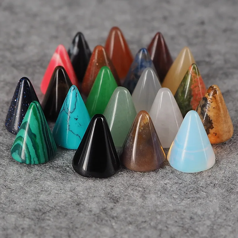 Натуральный камень агат хрустальные бусины кольцо лицо трехмерный конический