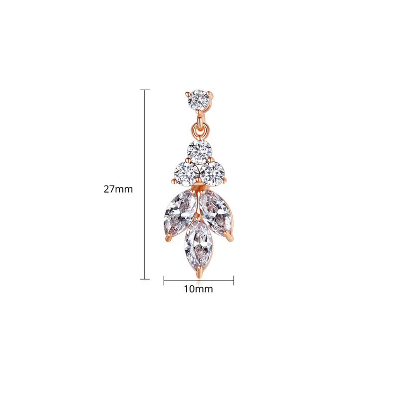 Модные серьги SLBRIDAL с фианитами свадебные класса ААА кристаллами женские