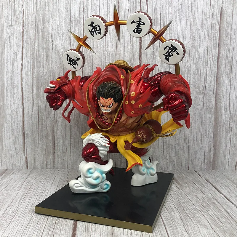 

8.1 " ONE PIECE Statue Four Emperors Bust Gear Fourth Luffy Rubber Fruit Full-Length Portrait PVC Action Figure Toys 20 CM J201