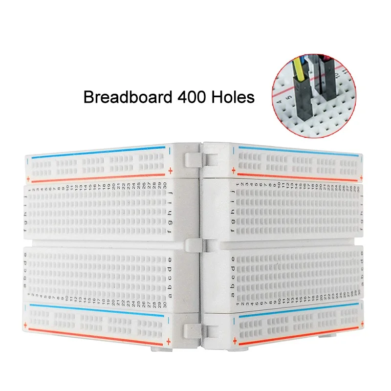 

Mini Bread Plate 400 Holes Tie Points Breadboard Solderless Prototype PCB Board 400 Pin for arduino Raspberry Pi