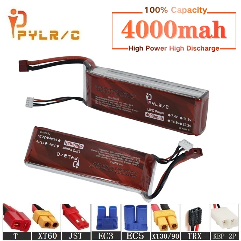 

High Rate 11.1v 4000mAh Lipo Battery For RC Helicopter Parts 3s Lithium battery 11.1v 45C RC Cars Airplanes Drone Battery T/XT60