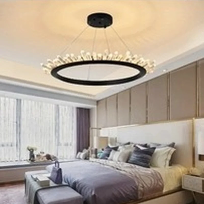 

Post Modern LED Crystal Chandelier Lighting For Living Room Dinning Room Black/Gold Lustre Cristal Lampadari LED Light