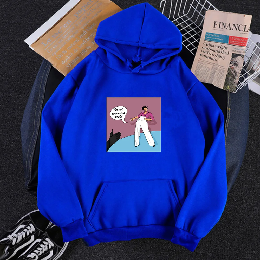 

I'm Not Ever Going Back Print Hoodies Vintage Hoodie Fall 2021 Korean Tops T Sweatshirt Women Kawaii