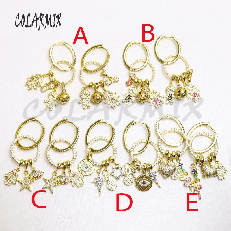 

Серьги женские, 3 пары, с большим крючком, 50999