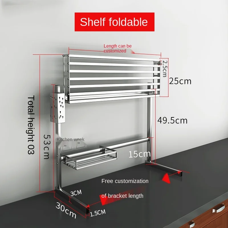 

Draining Rack Sink Storage Shelf Stainless Steel Kitchen Dish Rack Sink Storage Rack Dish Rack