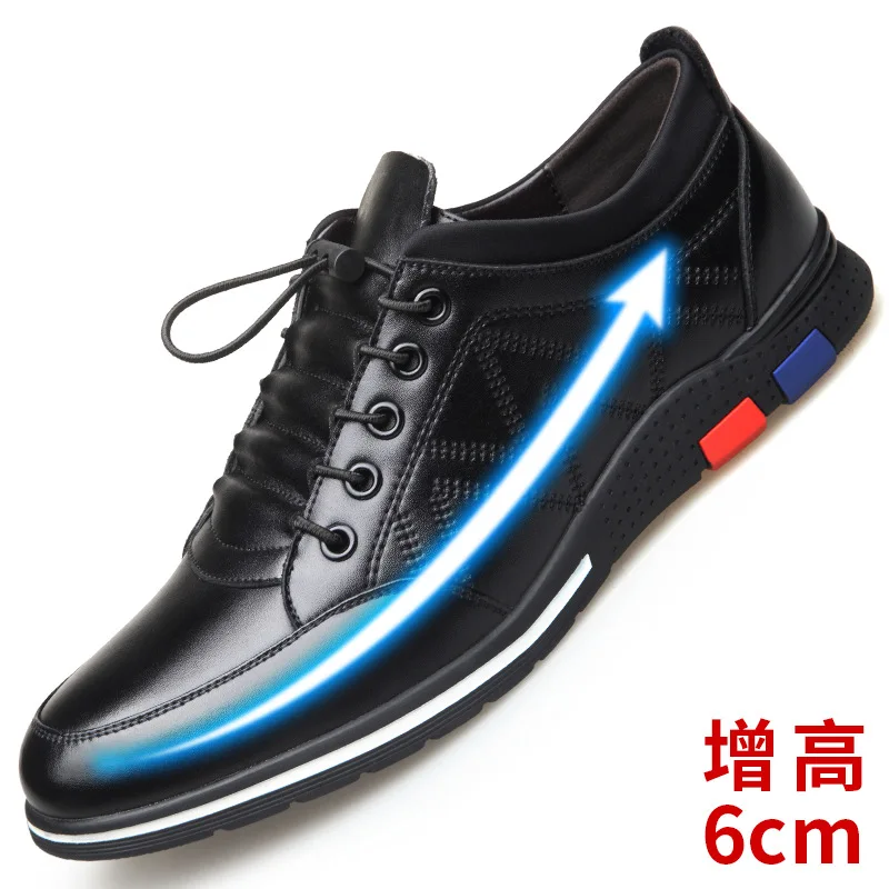 

Men's shoes Summer men's leather shoes men's leather leisure height shoes white low-top casual shoes chaussures homme