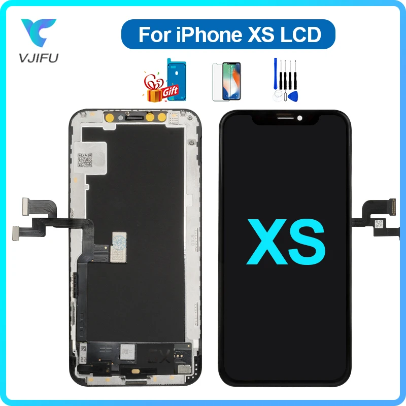 high quality oled lcd for iphone xs phone display touch screen digitizer assembly phones repair replacement with true tone free global shipping