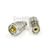 1pc uhf female so239 switch uhf male pl259 rf adapter connector straight coupler nickelplated wholesale fast ship