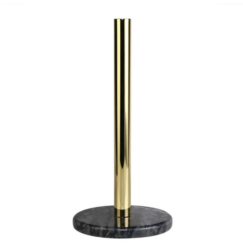 

Stainless Steel Punch-Free Kitchen European Marble Vertical Paper Towel Rack Countertop Creative Roll Holder