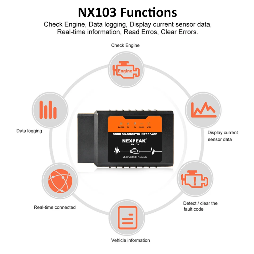 Универсальный OBD2 ELM327 V1.5 Wifi pic18f25k80 для iPhone IOS Авто OBD диагностический сканер 2 ELM 327 Wi