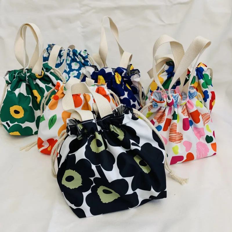 Женская Холщовая Сумка с цветочным принтом женская сумка из эко-ткани для