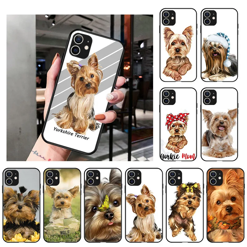 

Lovely Yorkshire Terrier dog Soft TPU Silicone Phone Case For iPhone 13 XR 12 11 Pro Max X XS 7 8 6 6S Plus SE2020 12Mini Cover