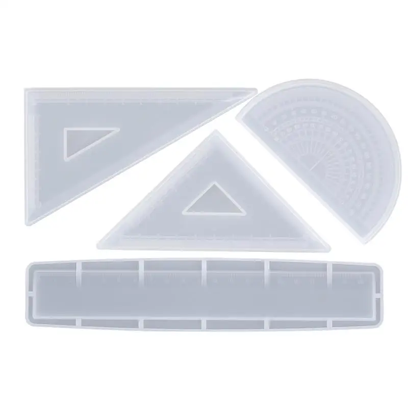 Линейка для поделок полимерная форма ручной работы транспортир треугольная