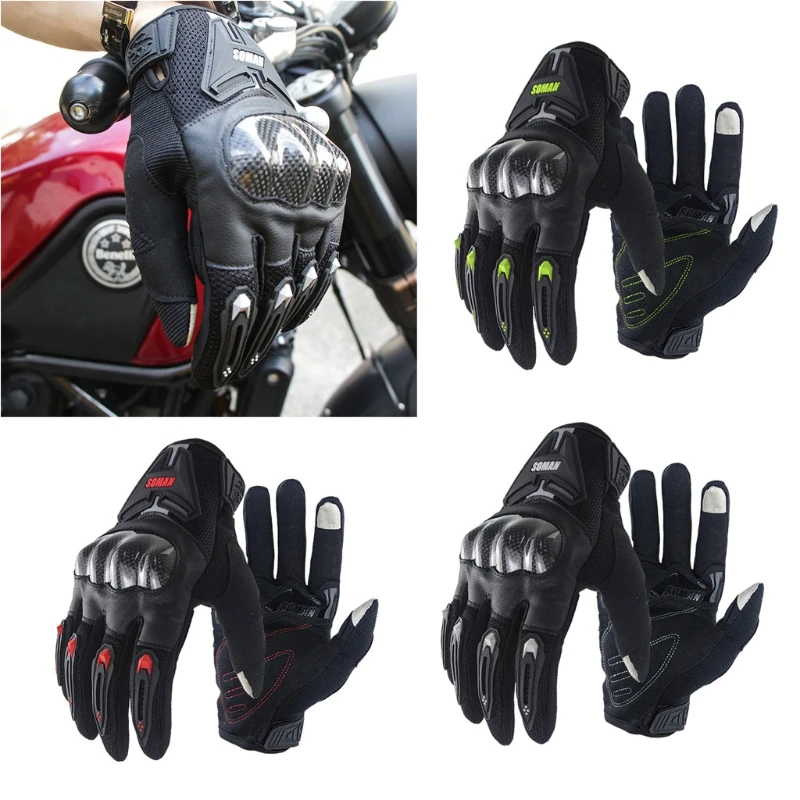

50JA Motorcycle Gloves for Men Driving Gloves Full Finger Touchscreen Women Riding Gloves Motorcycle Summer Breathable Mesh